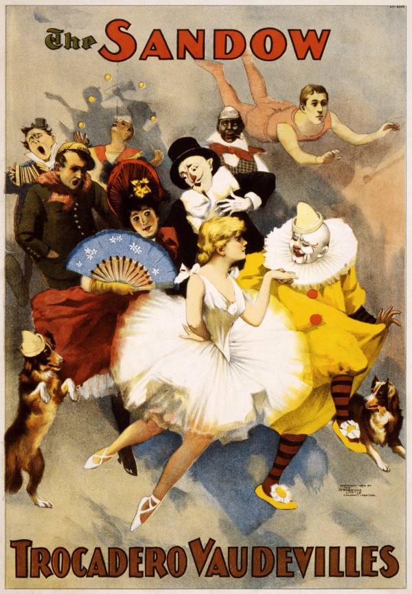 The Sandow Trocadero Vaudevilles Theater Ad Poster 1894 Print